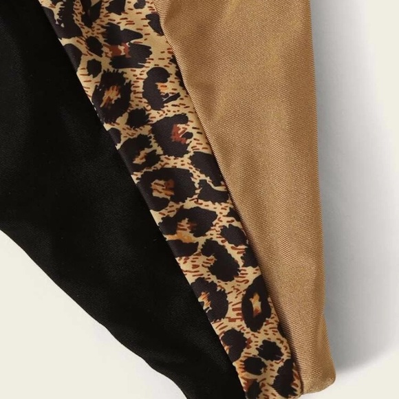 Leopard Print Triangle Tie Bikini - Picture 3 of 3